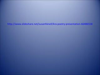 Kra poetry presentation