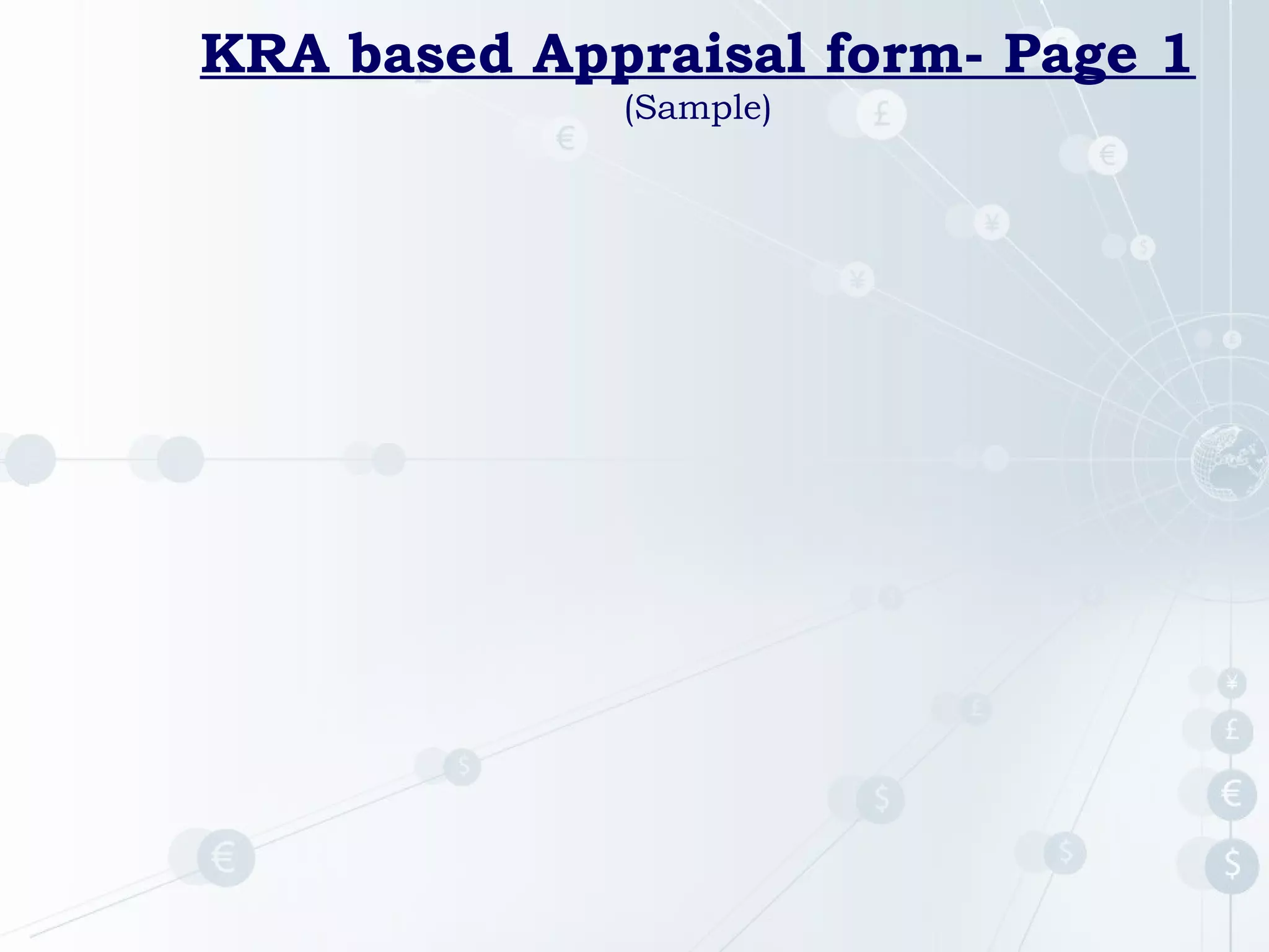 KRA based Appraisal form- Page 1
(Sample)

 