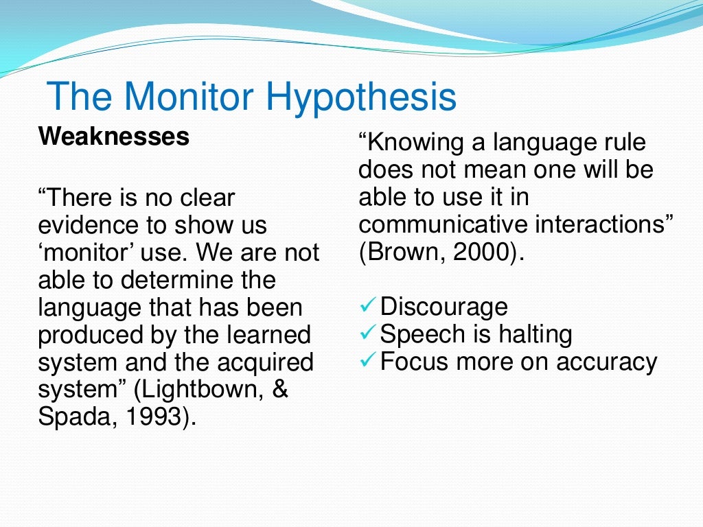 Krashen's Five Main Hypotheses