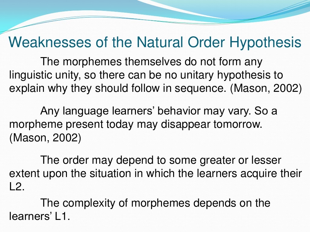 Krashen's Five Main Hypotheses