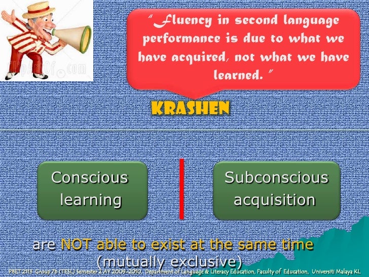 Krashen's Input Hypotheses