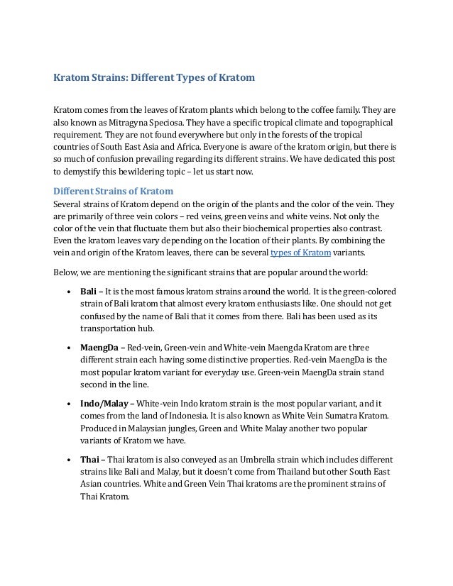 Kratom strains Kratom strains