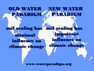 OLD WATEROLD WATER
PARADIGMPARADIGM
Water expertsWater experts
areare
rresponesponsible forsible for
catchmentcatchment
ma...