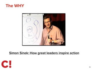 45
Simon Sinek: How great leaders inspire action
The WHY
 