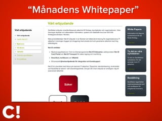 “Månadens Whitepaper”
 