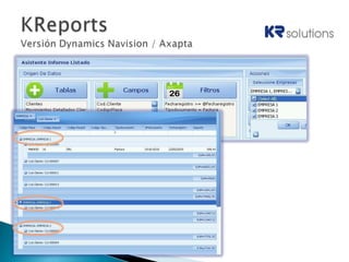 BI - KReports - Reporting tool  - Navision