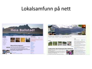 Lokalsamfunn på nett