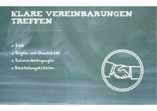 Klare Vereinbarungen
treffen


Ziele

Regeln und Grundsätze

Rahmenbedingungen

Beurteilungskriterien




                        Kontakter-Schule | © 2012 | Andreas Wiehrdt, München |  www.kontakterschule.de
 