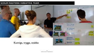 BERGHS SCHOOL OF COMMUNICATION
19
SCRUM MASTERN I KREATIVA TEAM
Kunniga, trygga, snabba
 