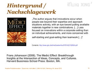 Hintergrund /
   Nachschlagewerk
                                             „The author argues that innovations occur wh...