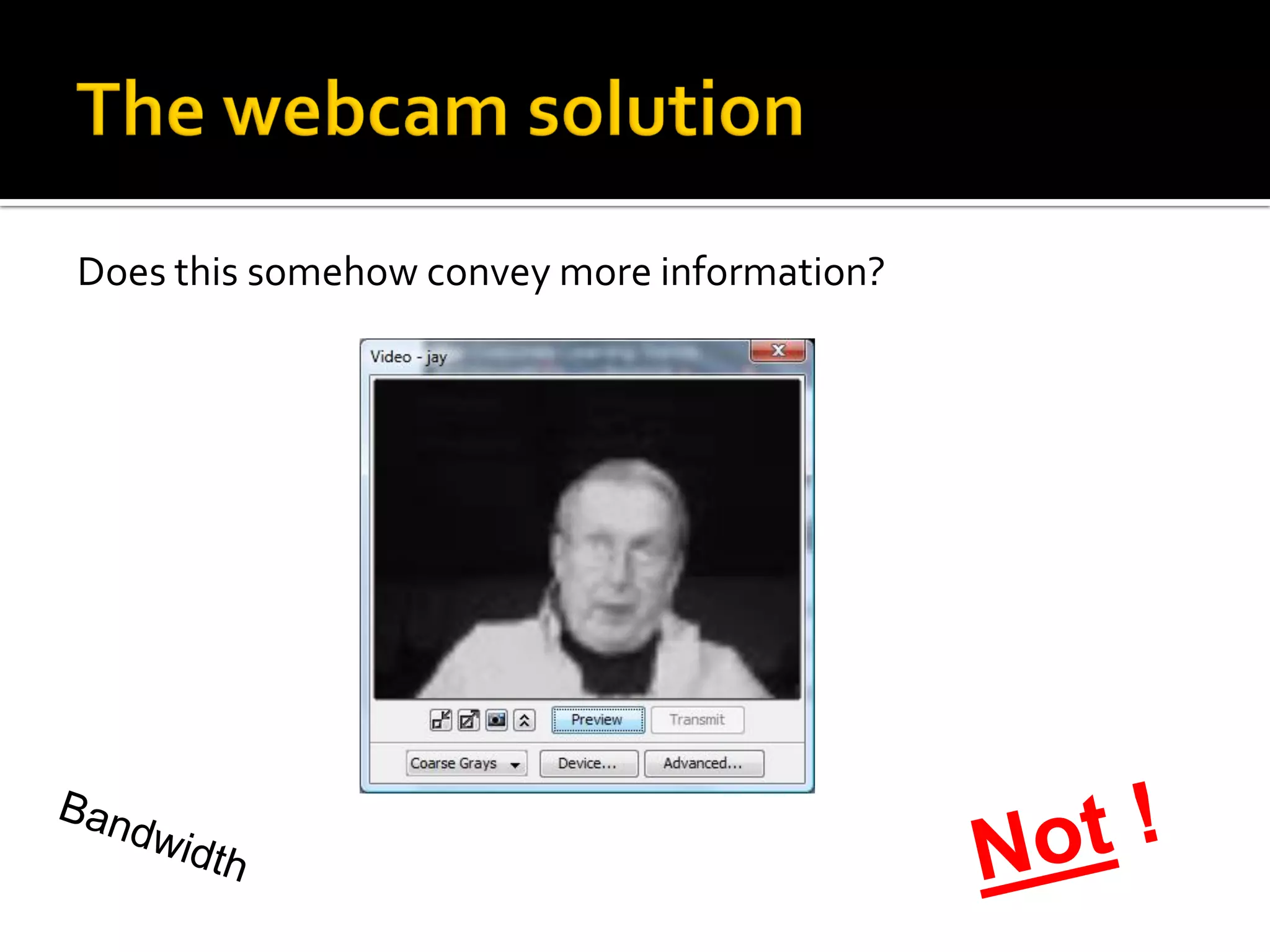 Does this somehow convey more information?
 