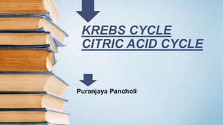 KREBS CYCLE
CITRIC ACID CYCLE
Puranjaya Pancholi
 
