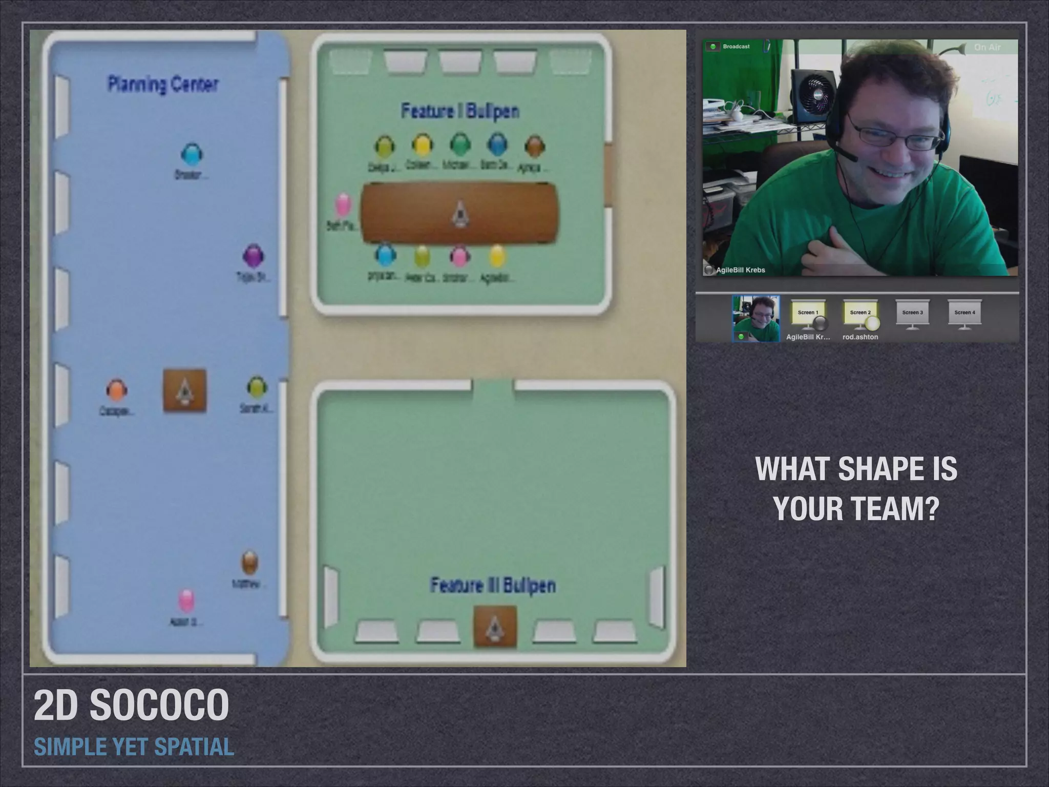 2D SOCOCO 
SIMPLE YET SPATIAL 
WHAT SHAPE IS 
YOUR TEAM? 
 