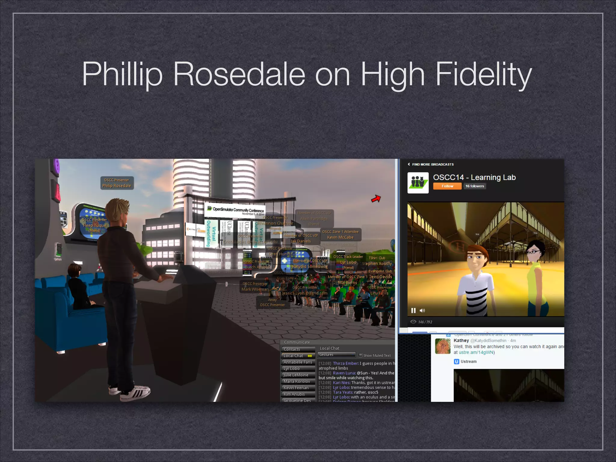 Phillip Rosedale on High Fidelity 
 