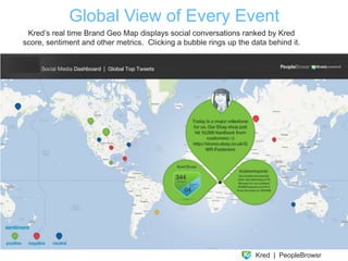 Turnkey Solution
Utilizes the power of social media before, during and post-event
for real-time feedback


We work with event teams to research, deploy and report on
each individual event

Available for a single event or all events in a region

Upsell opportunity for event teams to package with powerful
analytics and reporting capabilities




                                                                   11
 