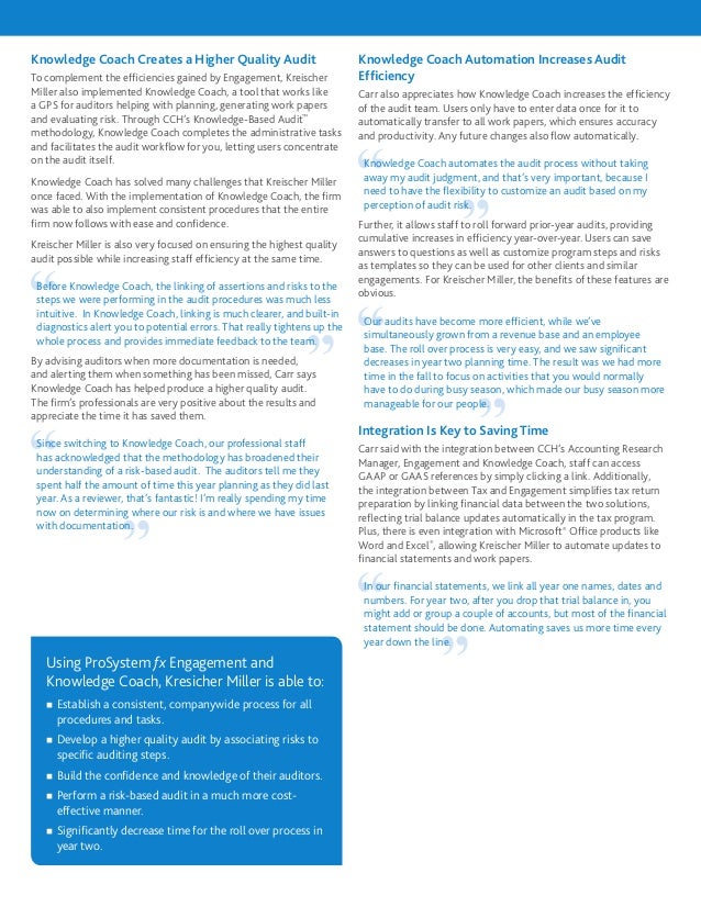 Kreischer Miller Delivers A Higher Quality Audit With Engagement And - 