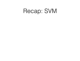 Recap: SVM
 