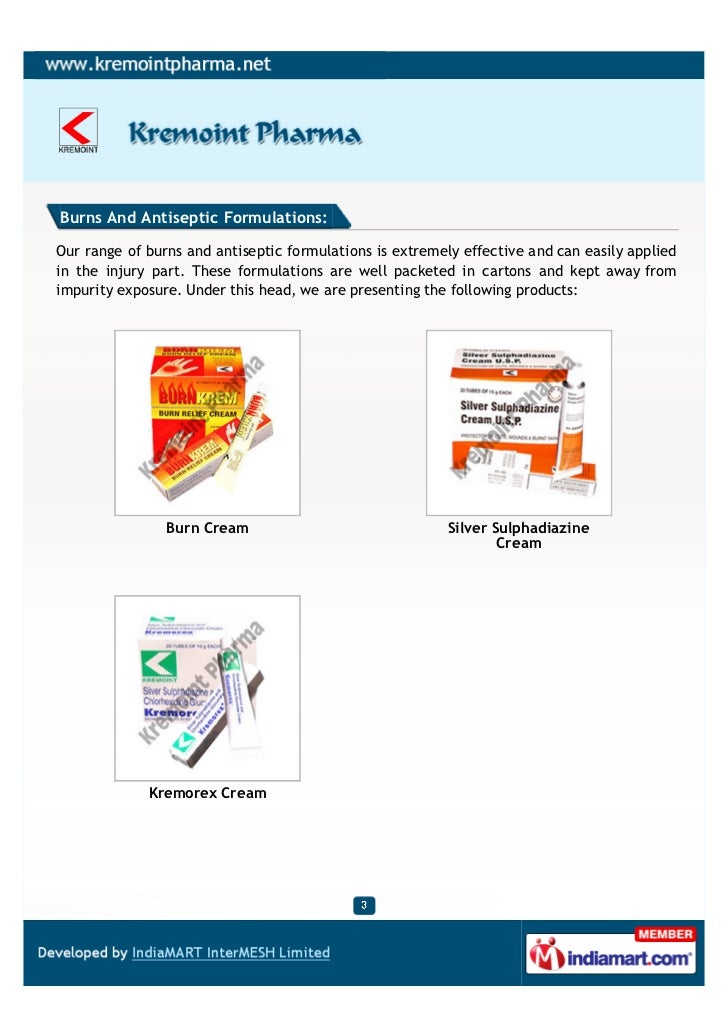 Nitrofurazone Ointment Indication