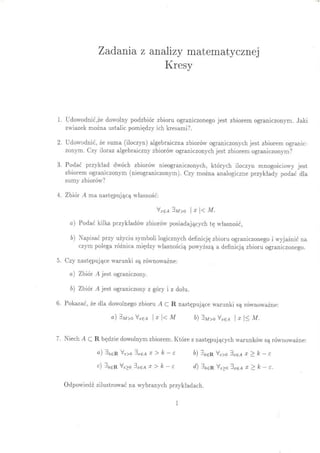 Analiza - kresy - zestaw 1 cz.1
