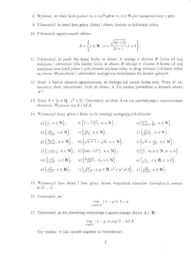 Analiza Kresy Zestaw 1 Cz 2