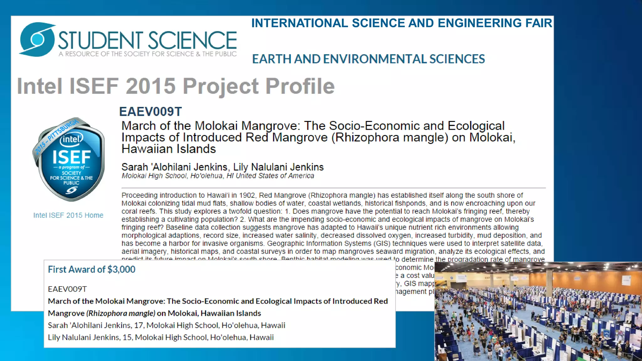INTERNATIONAL SCIENCE AND ENGINEERING FAIR
 