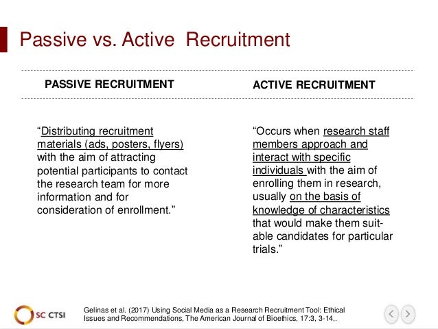 recruiting participants for research study