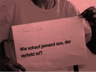 "Kriegen das eigentlich alle?": Das Interview ohne Worte