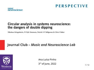 1 / 12
Journal Club – Music and Neuroscience Lab
Ana Luísa Pinho
3rd
of June, 2022
 