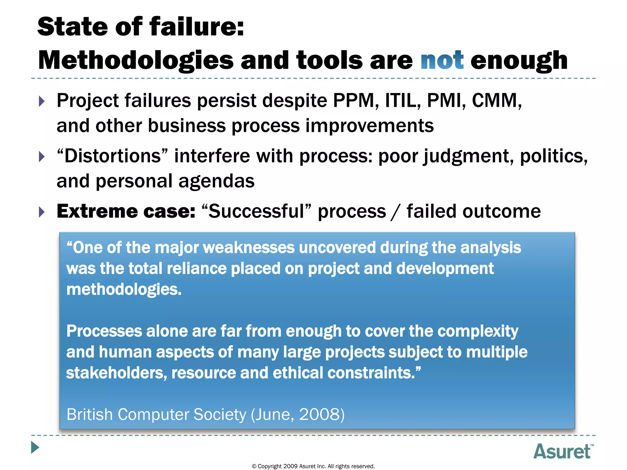 Project Governance and Failure