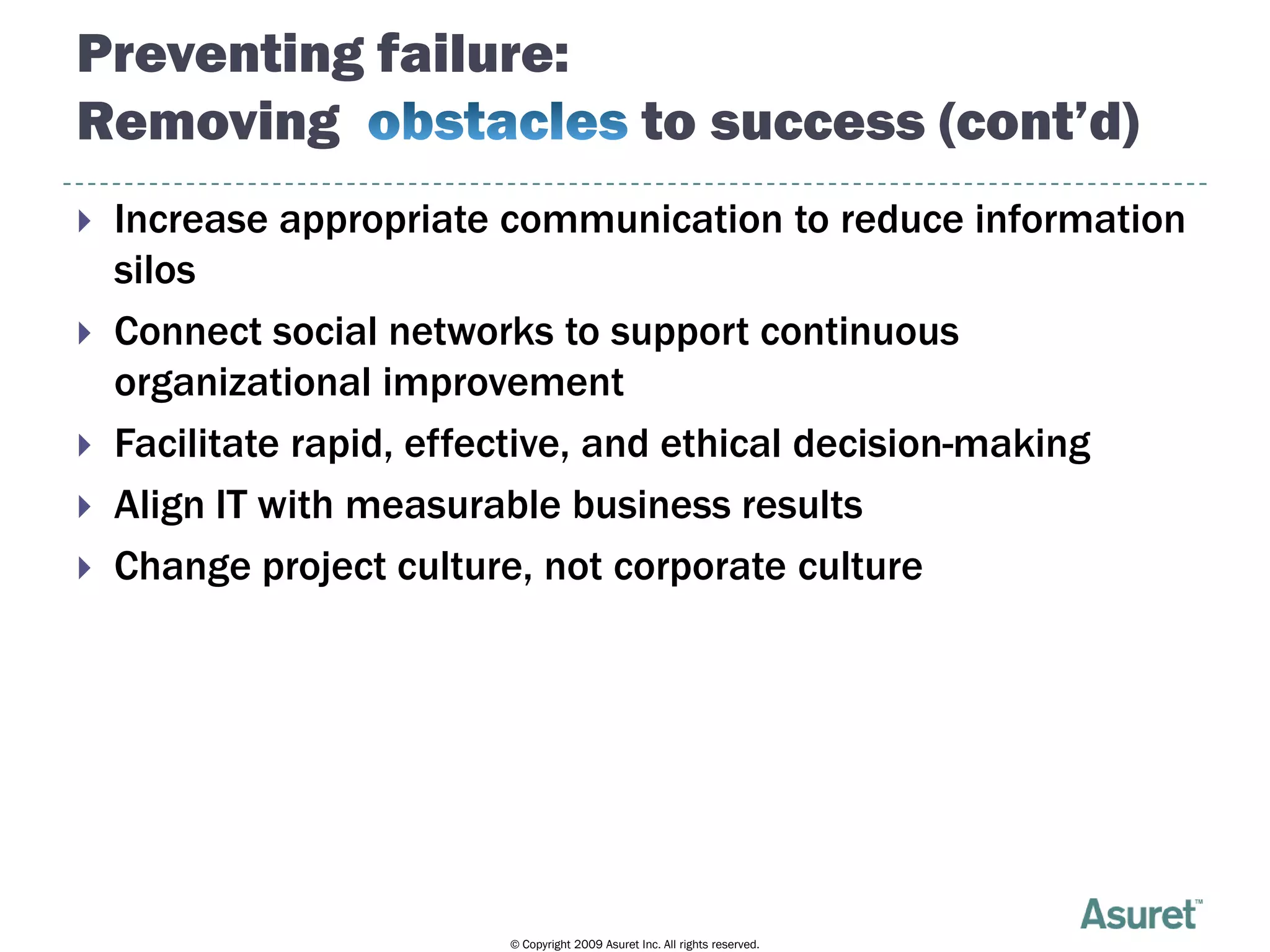 Project Governance and Failure