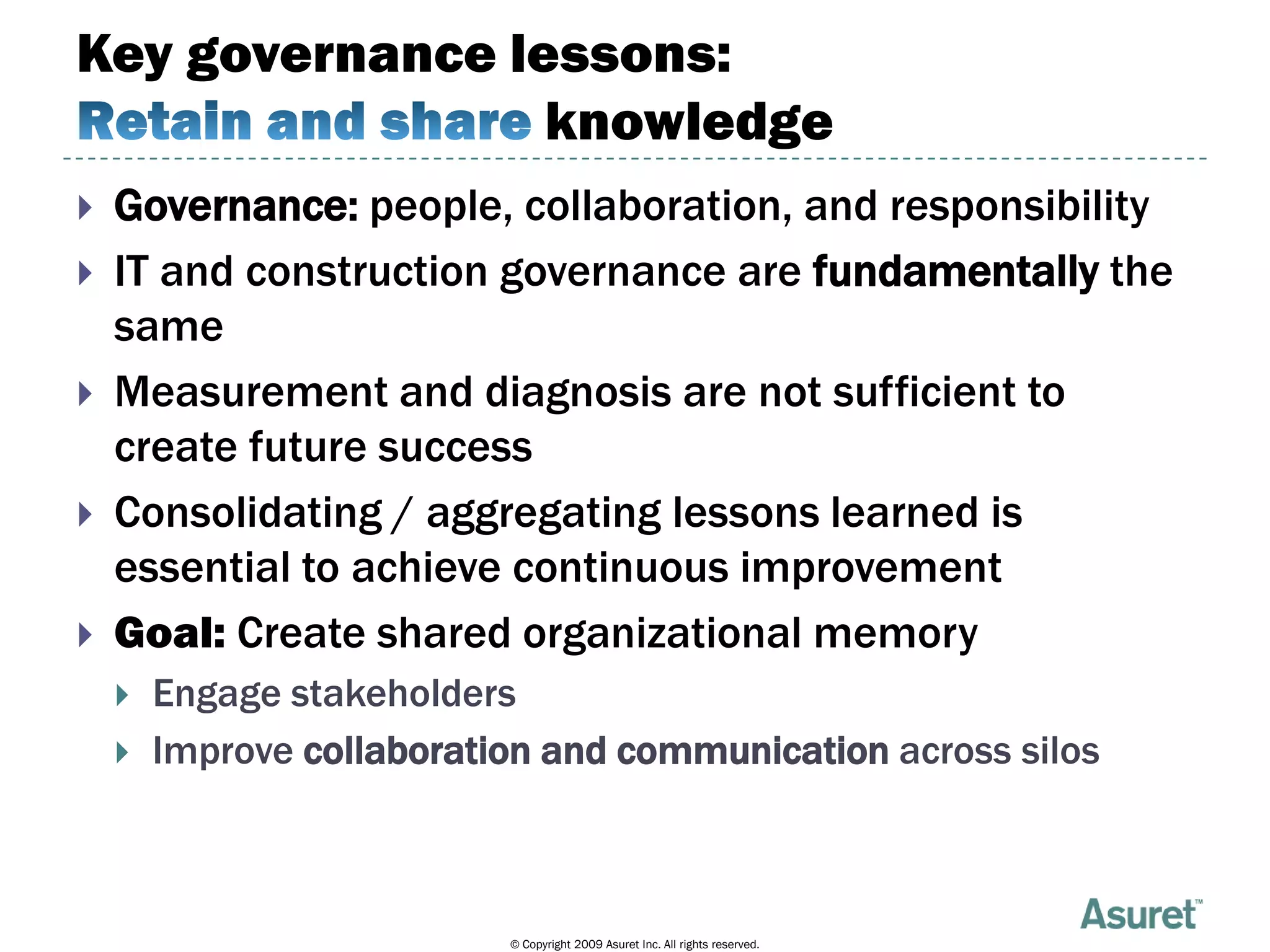 Project Governance and Failure