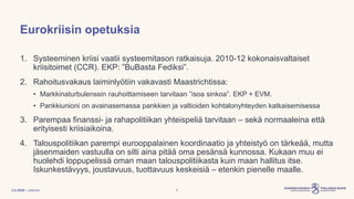 Pääjohtaja Olli Rehn: Eurokriisin opit ja koronakriisin talouspolitiikka. Helsingin yliopistonerkkoluento 3.4.2020.