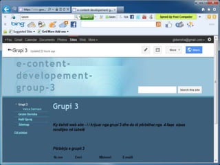 Krijimi i faqes në web site