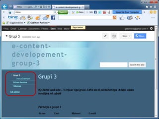 Krijimi i faqes në web site