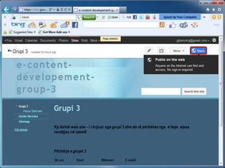 Krijimi i faqes në web site