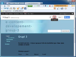Krijimi i faqes në web site