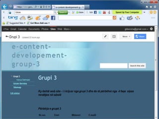 Krijimi i faqes në web site