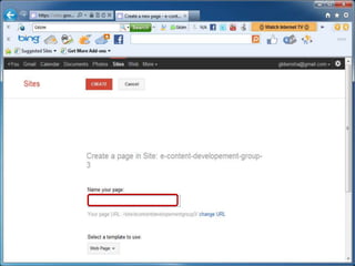 Krijimi i faqes në web site