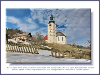 Ko sva šla od doma, je bilo nad domom samo modro nebo. In nad Škofjo Loko se je zaprlo. Koliko časa sem čakal na
tem vrtu, da sem skorajda pognal korenine, da se je oblak premaknil in sem naredil ta posnetek v soncu.
 