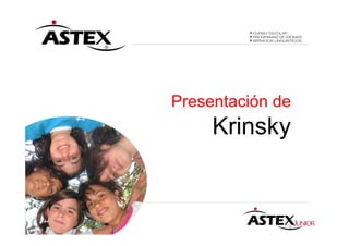 Presentación de
     Krinsky
 