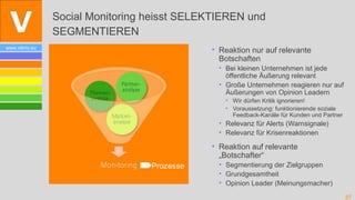 Social Monitoring heisst SELEKTIEREN und
                SEGMENTIEREN
www.vibrio.eu
                                      ...
