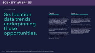 <Source: https://www.gov.uk/government/publications/unlocking-the-power-of-locationthe-uks-geospatial-strategy>
공간정보 분야 기술적 변화와 전망
 