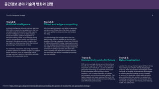 <Source: https://www.gov.uk/government/publications/unlocking-the-power-of-locationthe-uks-geospatial-strategy>
공간정보 분야 기술적 변화와 전망
 