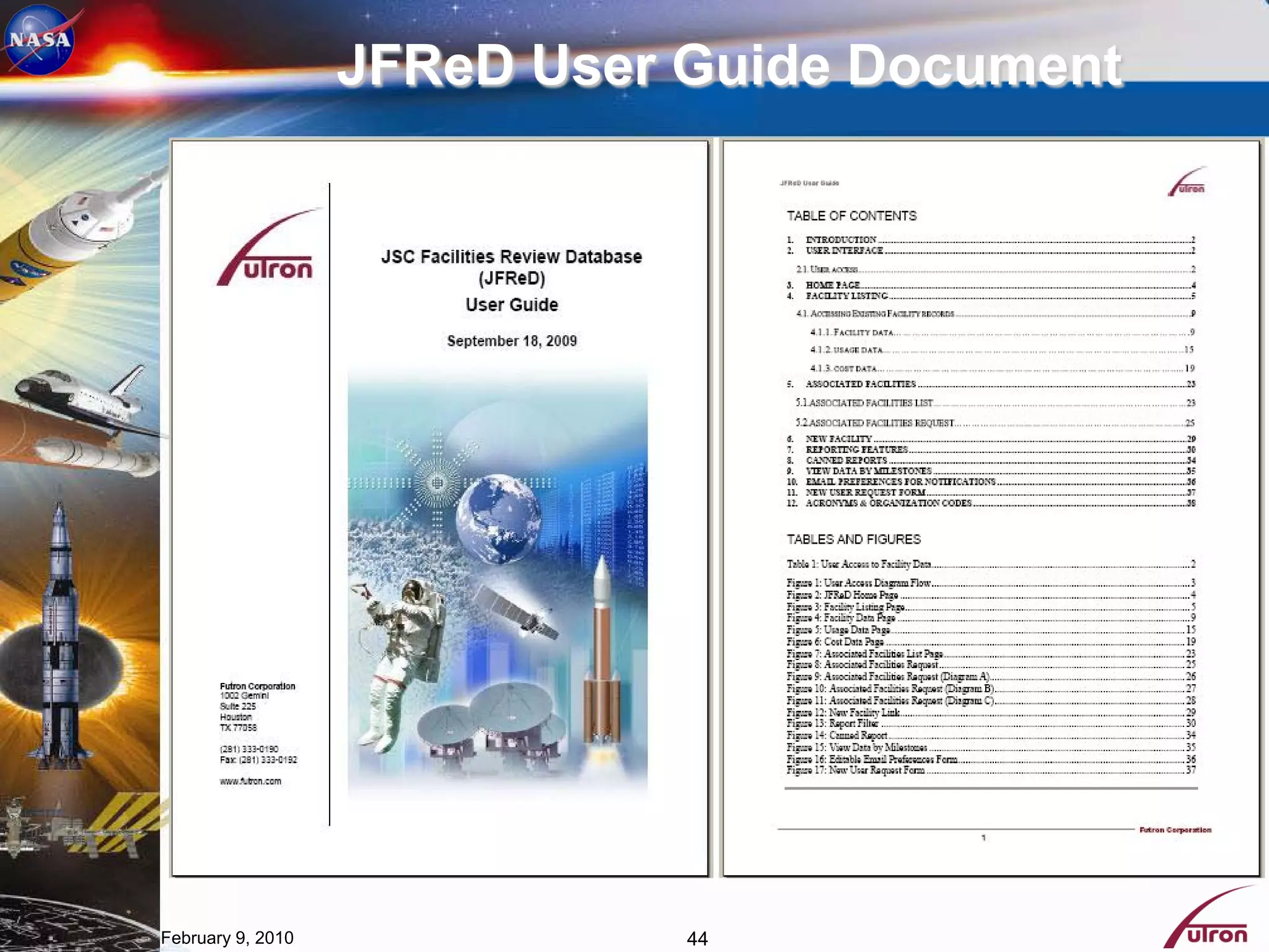JFReD User Guide Document




February 9, 2010              44
 