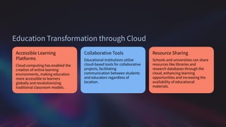 Cloud Computing in Modern Industries ppt | PDF