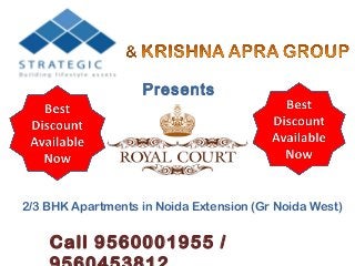 Presents




2/3 BHK Apartments in Noida Extension (Gr Noida West)


    Call 9560001955 /
 