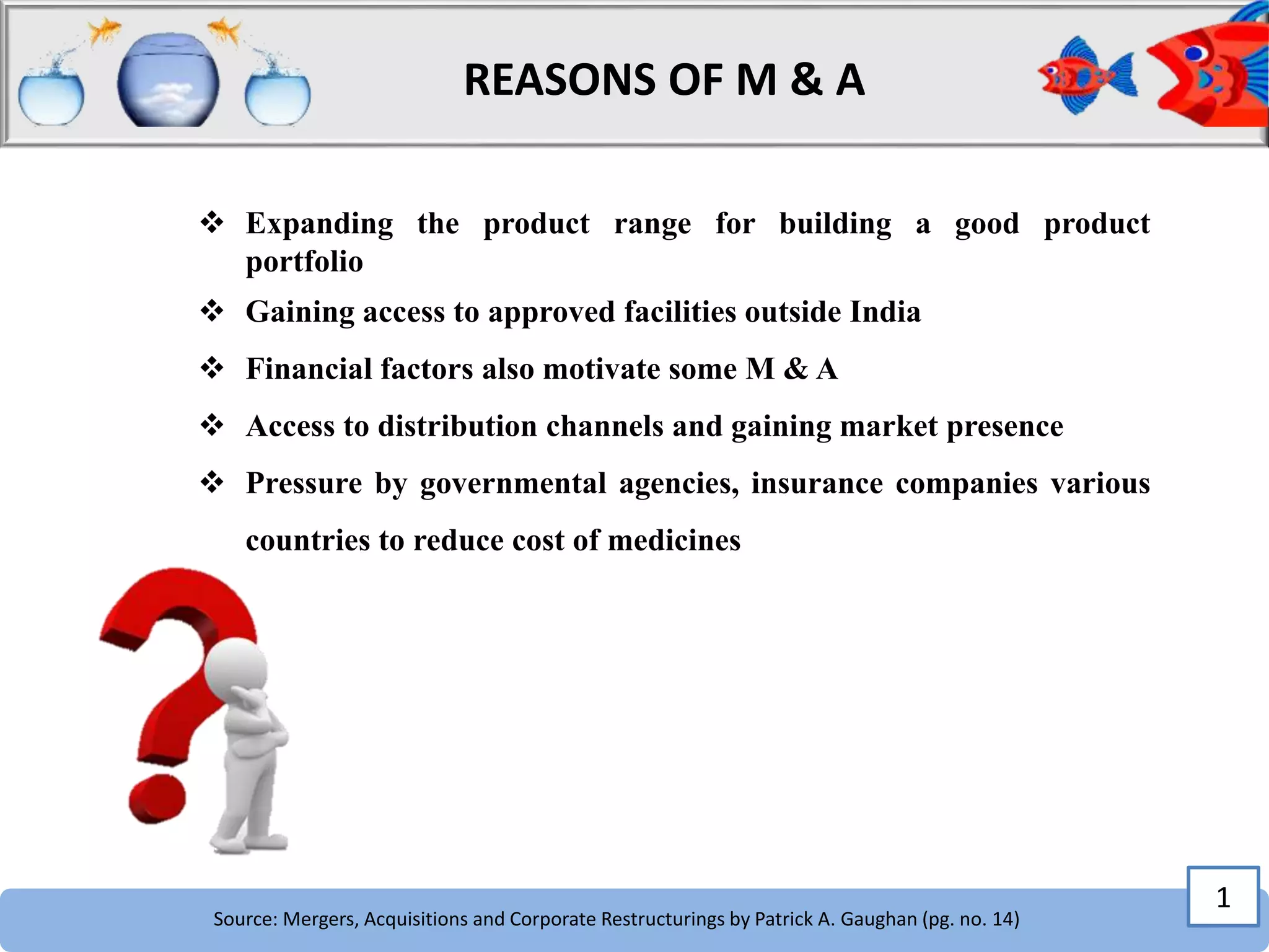 View of Mergers and acquisition in pharmaceutical indutry | PPTX