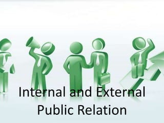 Internal and External
Public Relation
 