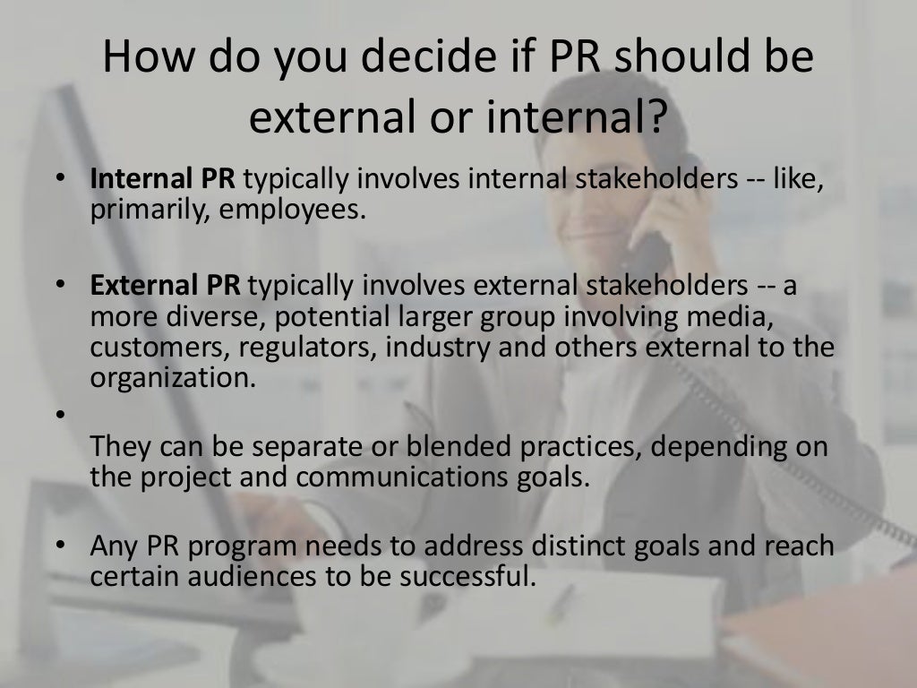 internal and external public relations