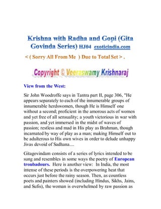 Krishna with radha and gopi (gita govinda series) . | PDF